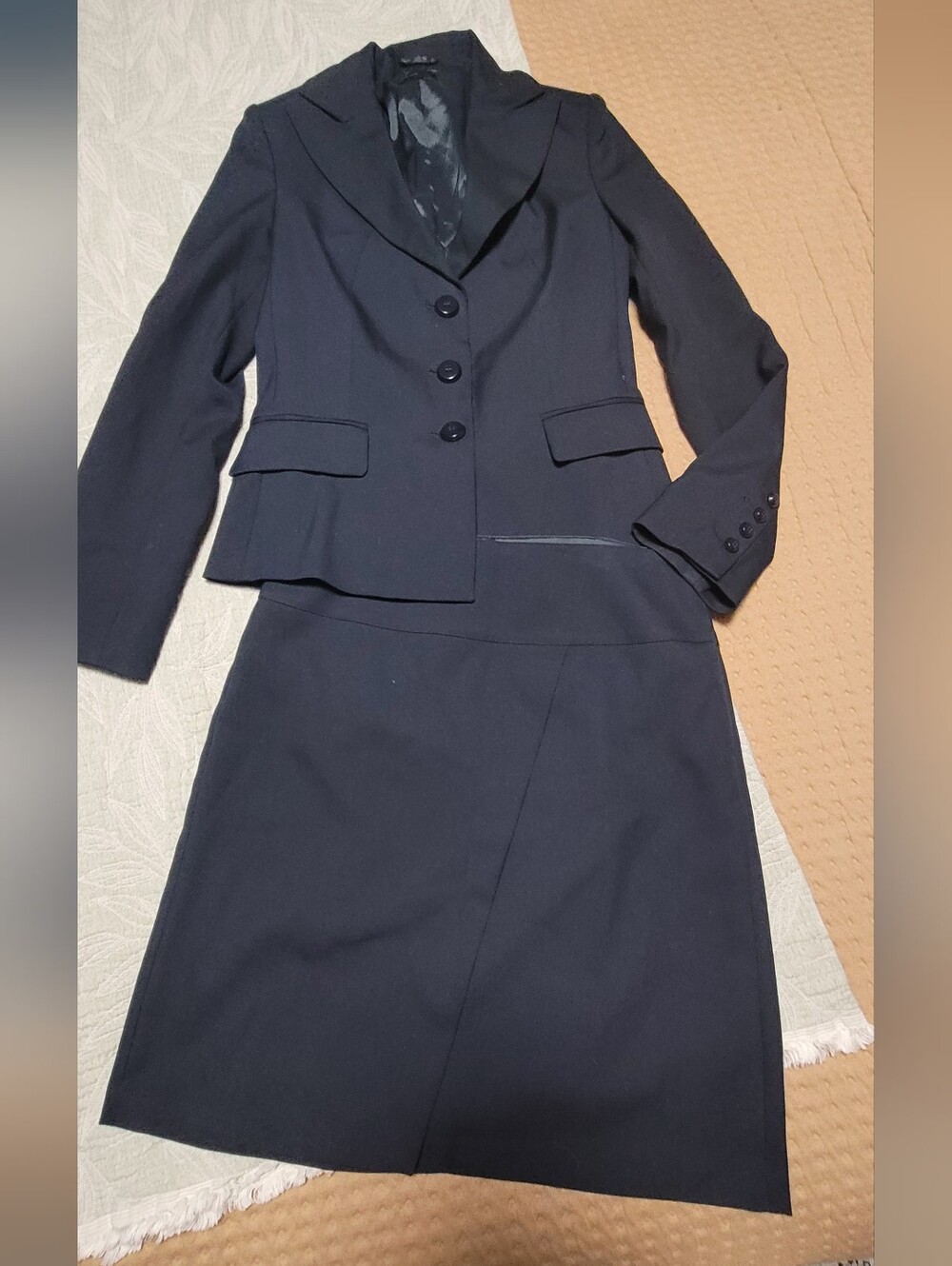 Women's Classic Navy Skirt Suit - Blazer & Skirt